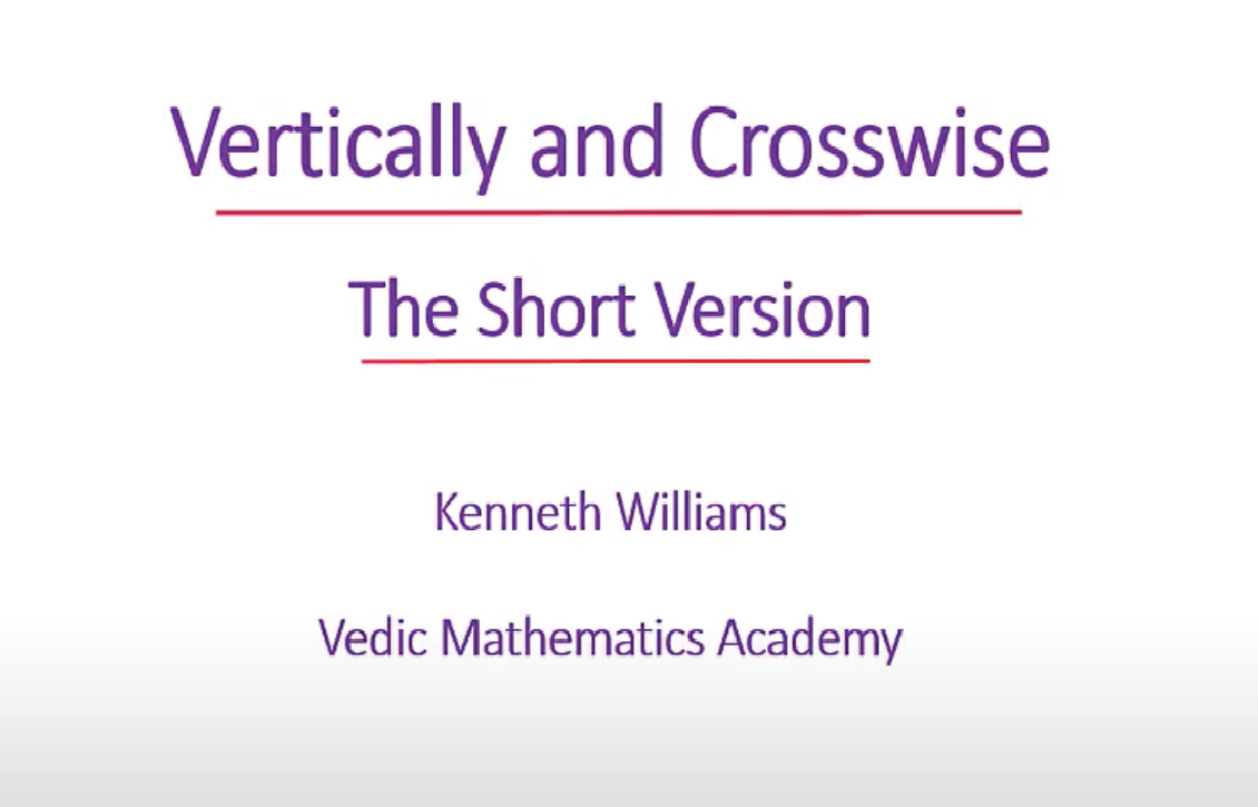 Vertical Crosswise Vertical by Kenneth Williams