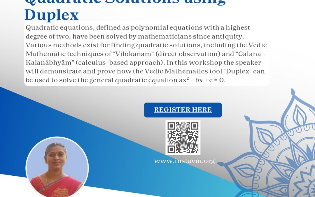 Knowledge Series 2025 – Quadratic Solutions using Duplex